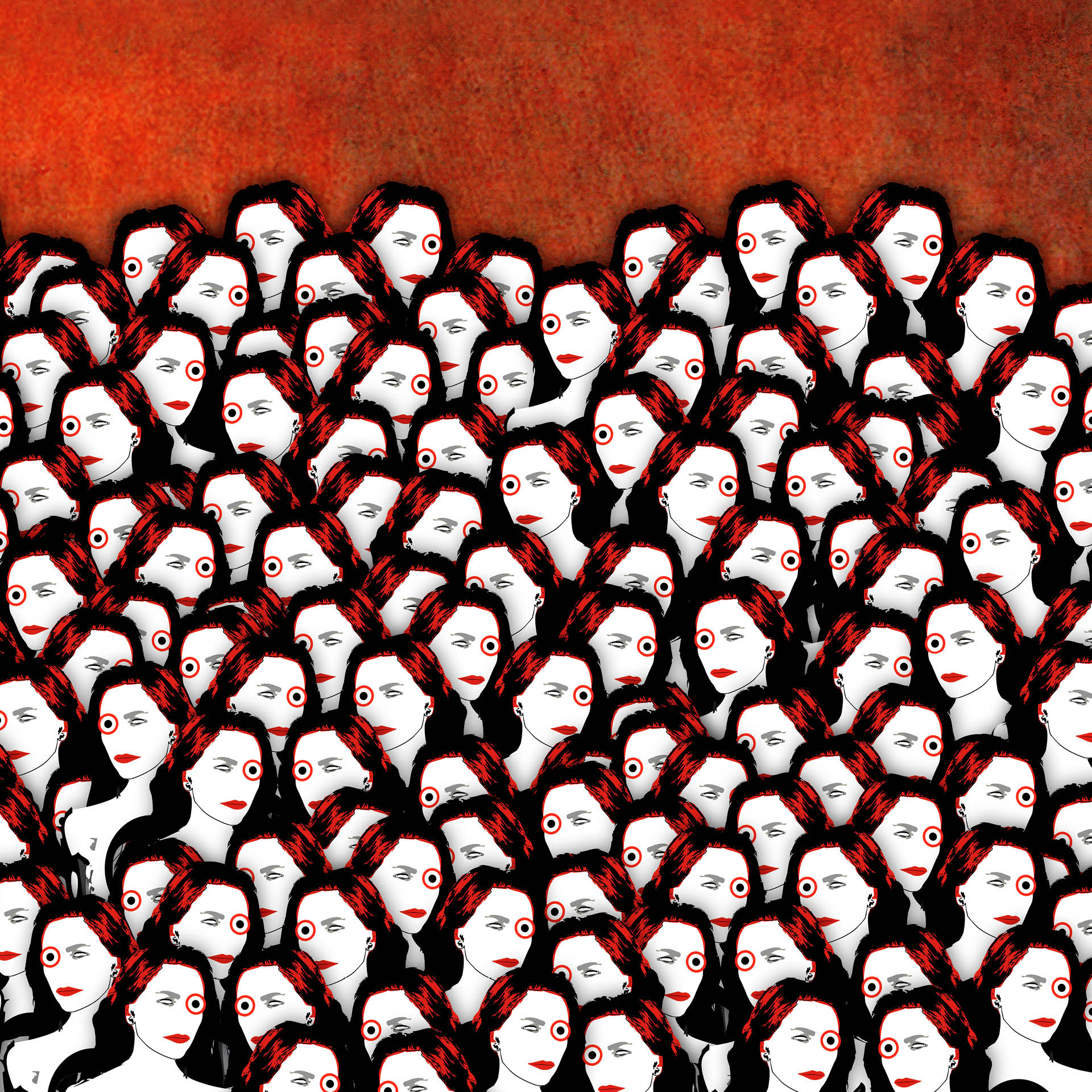 Mixed Media / Digital Artwork, 'Look Again', 2007, by WOL75 M Red Collection 2390 EUR GALLERY WOL75 | Online Contemporary Art Gallery