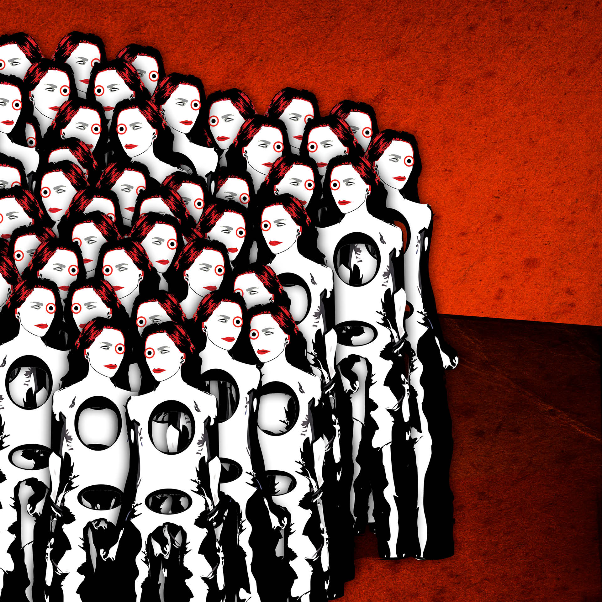 Mixed Media / Digital Artwork, 'Look Again', 2017, by WOL75 M Red Collection 3190 EUR GALLERY WOL75 | Online Contemporary Art Gallery